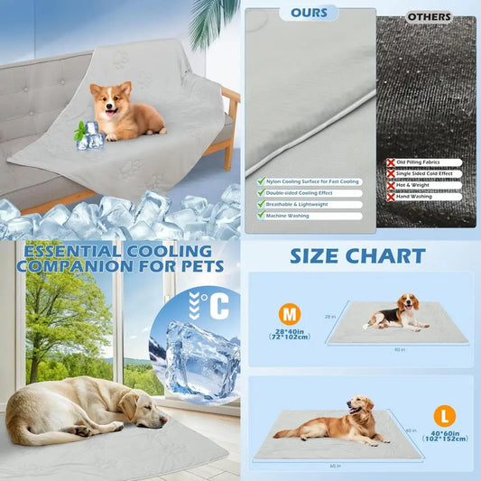 Breed Premium Dog Cooling Blanket With Q Max Cooling