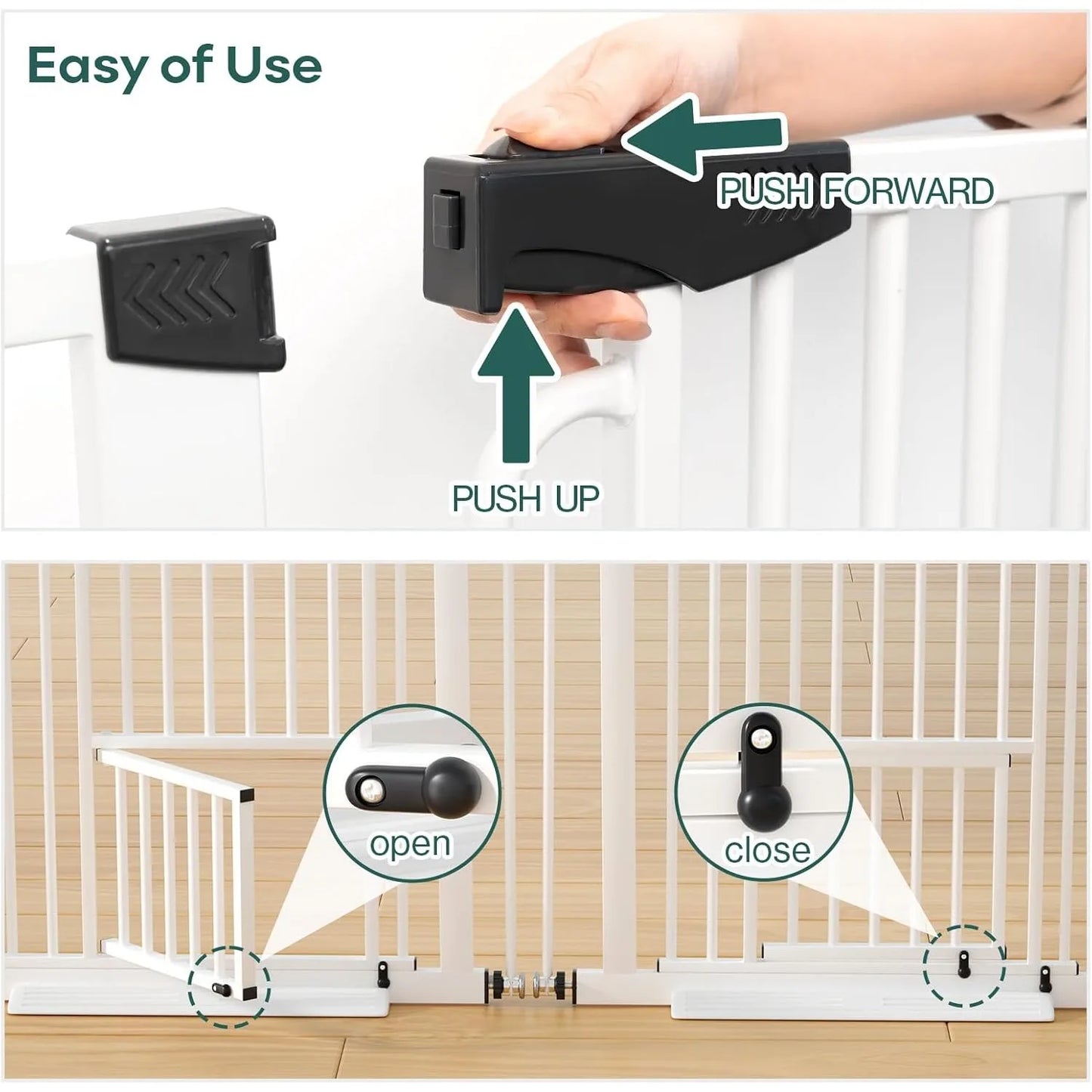 ZUIJI Tall Cat Gate For Doorways No Drilling Easy Use