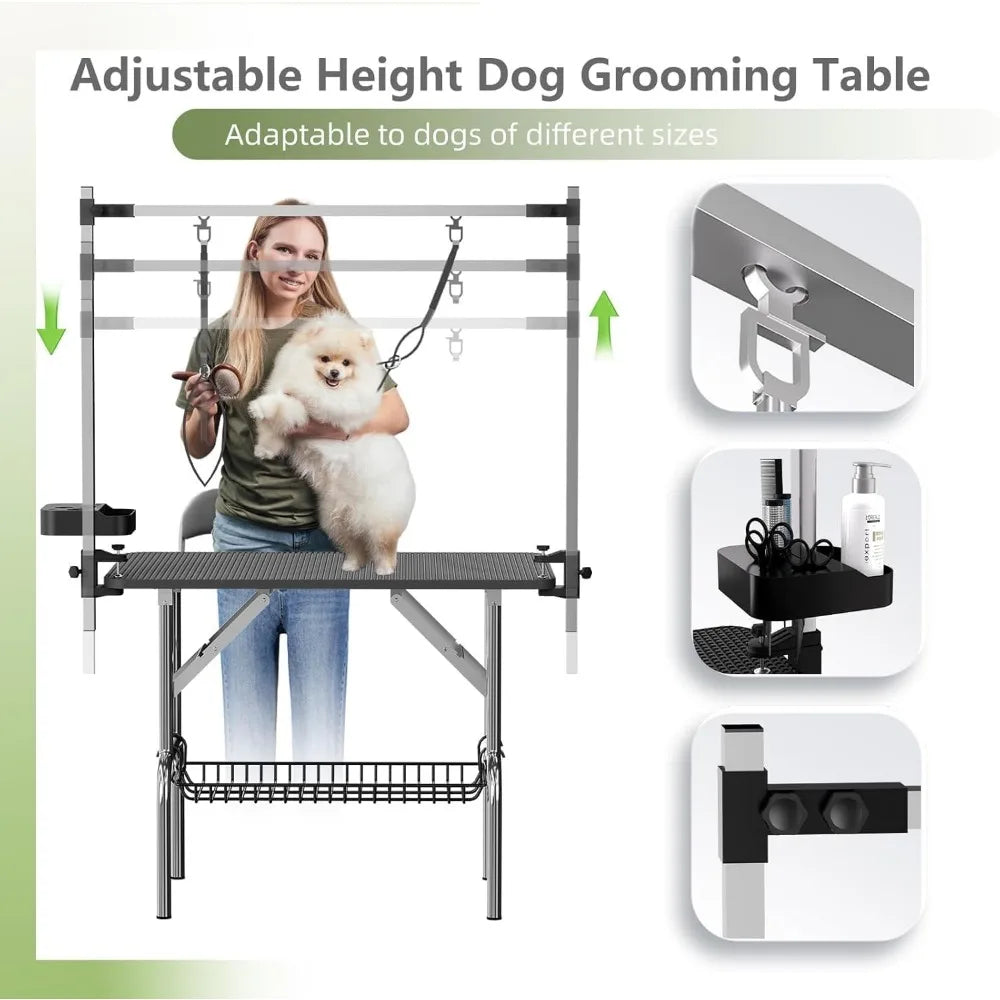Folding Dog Grooming Table For Home Use Stainless Steel