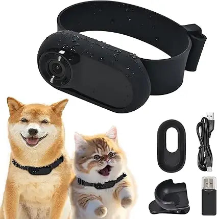 1080p HD Pet Collar Camera For Cats And Dogs With Video
