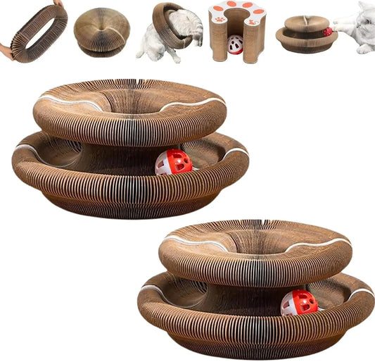 Kitty Kurlz Cat Toy Accordion Foldable Scratcher Board