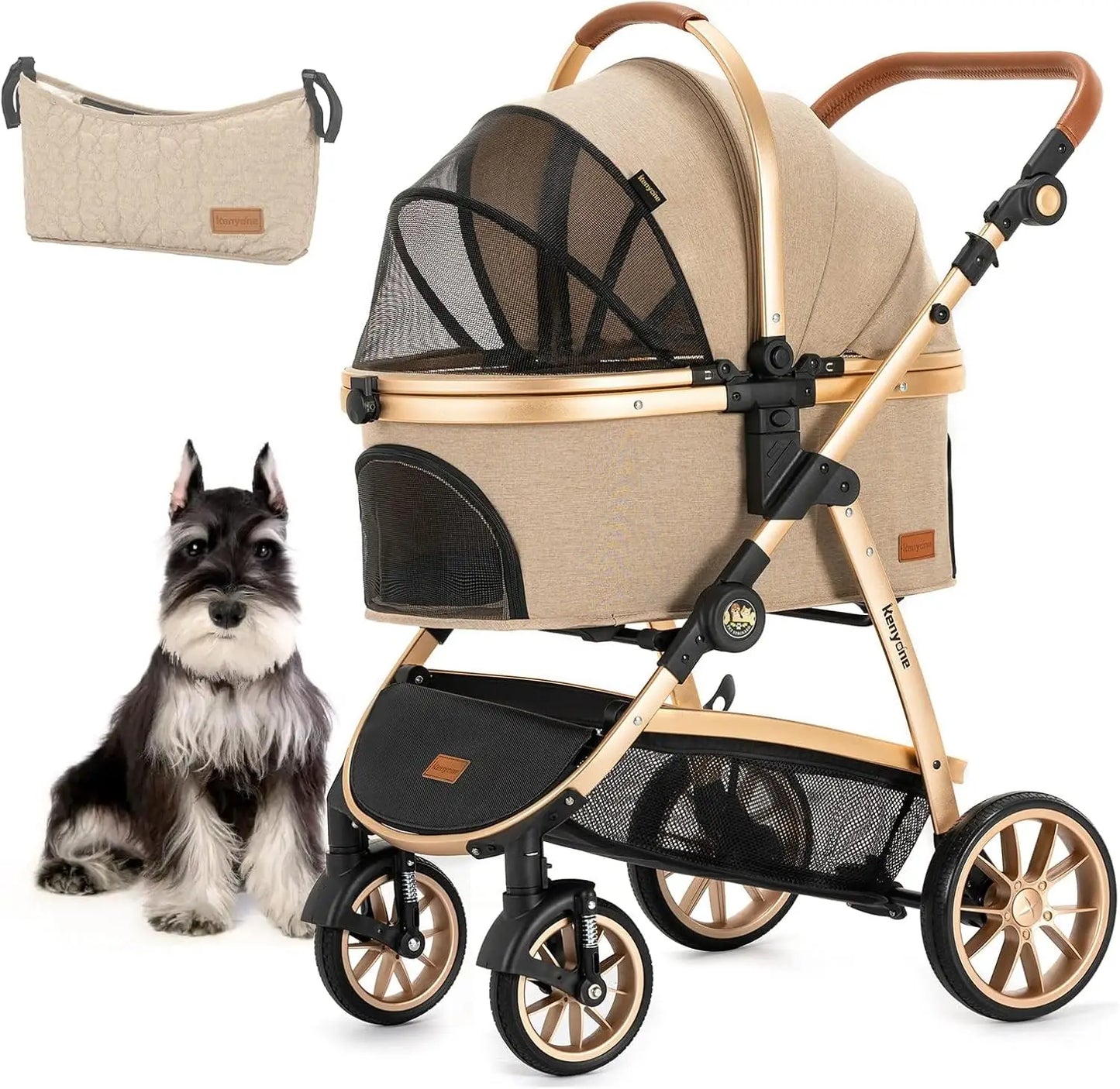 XMSJ 3 In 1 Pet Stroller For Small Dogs And Cats Luxury