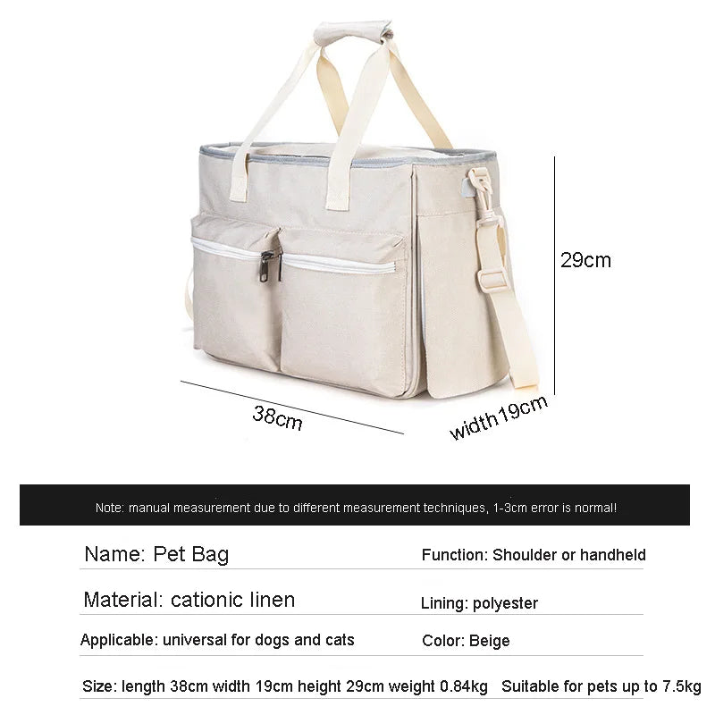 Breathable Nylon Pet Carrier Bag For Cats And Small Dogs