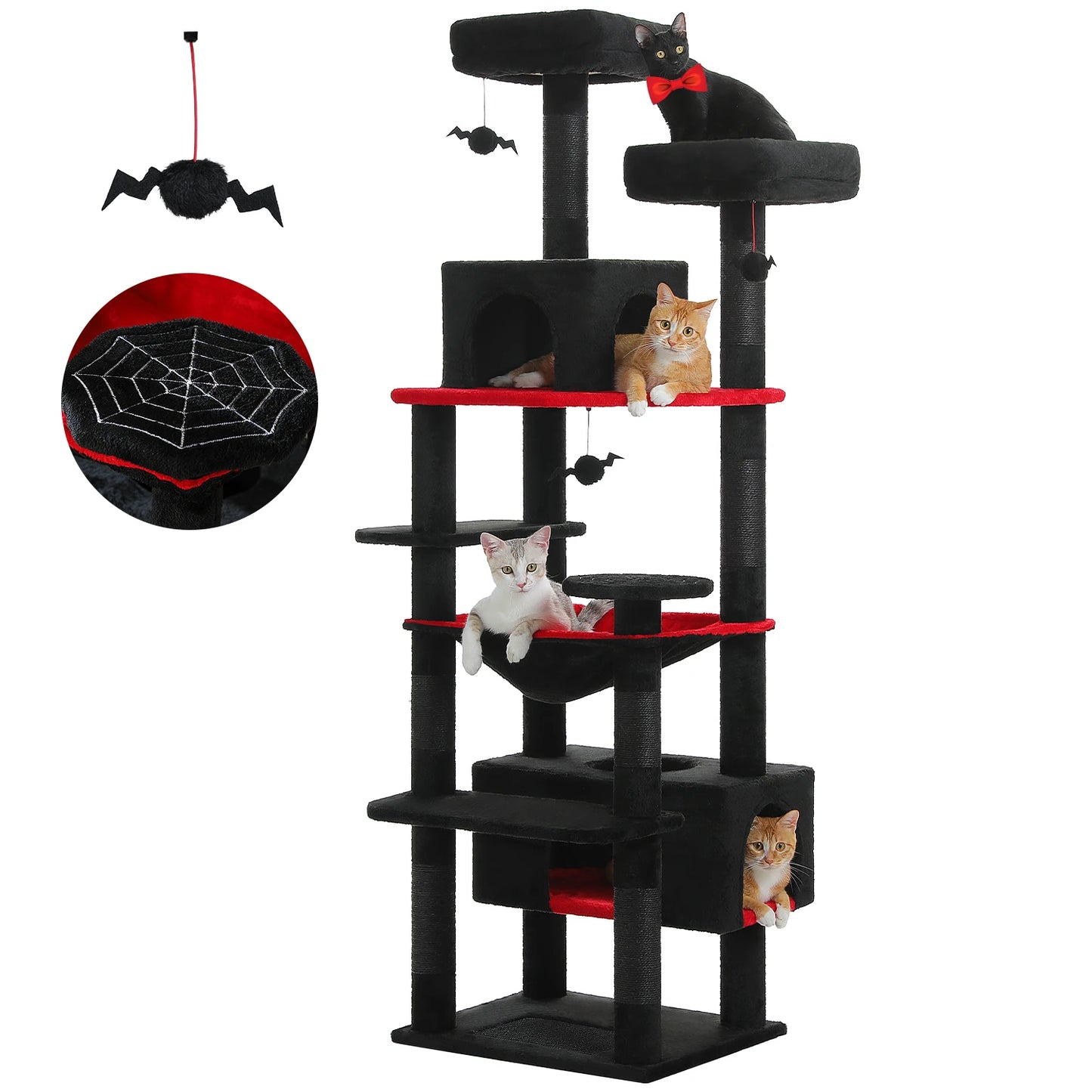 PAWZ Road Cat Tree Tower For Indoor Cats With Sisal Scratching Posts Hammock Perches Condos