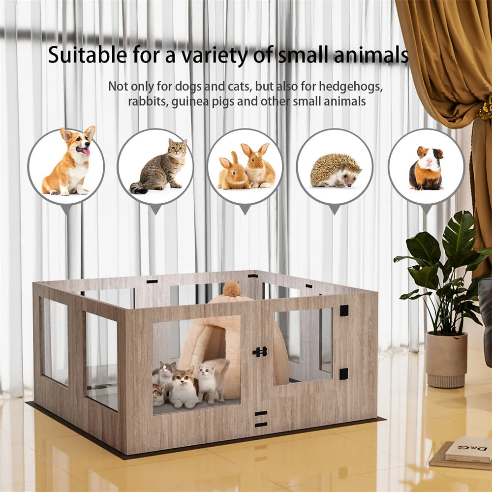 Borwarth Heavy Duty Dog Whelping Box Indoor Tempered Glass