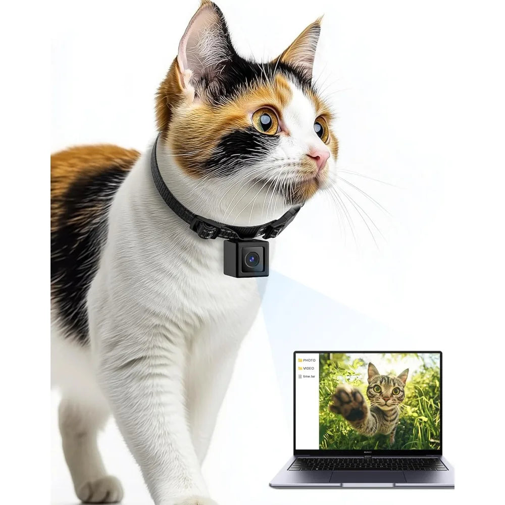 Cat POV Camera Collar 1080P Video Recording For Pets