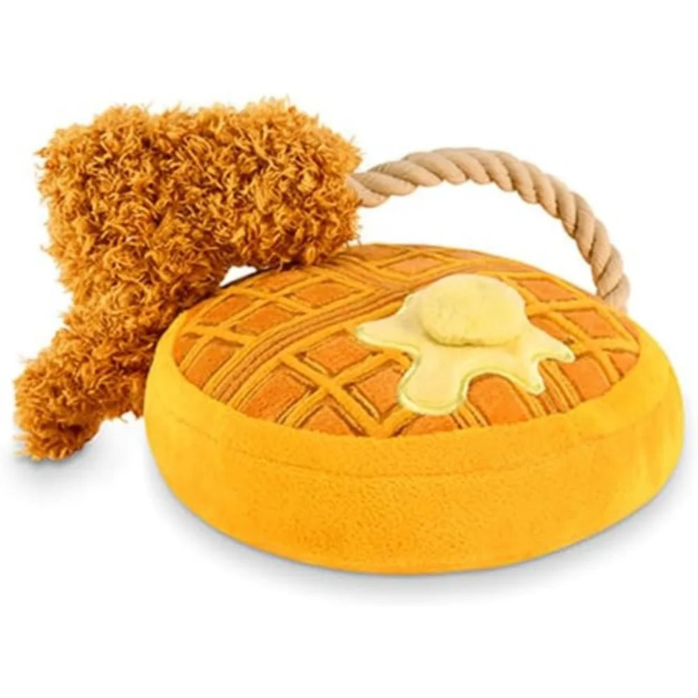 Play Brunch Plush Dog Toys Durable Squeaker Chew Toy