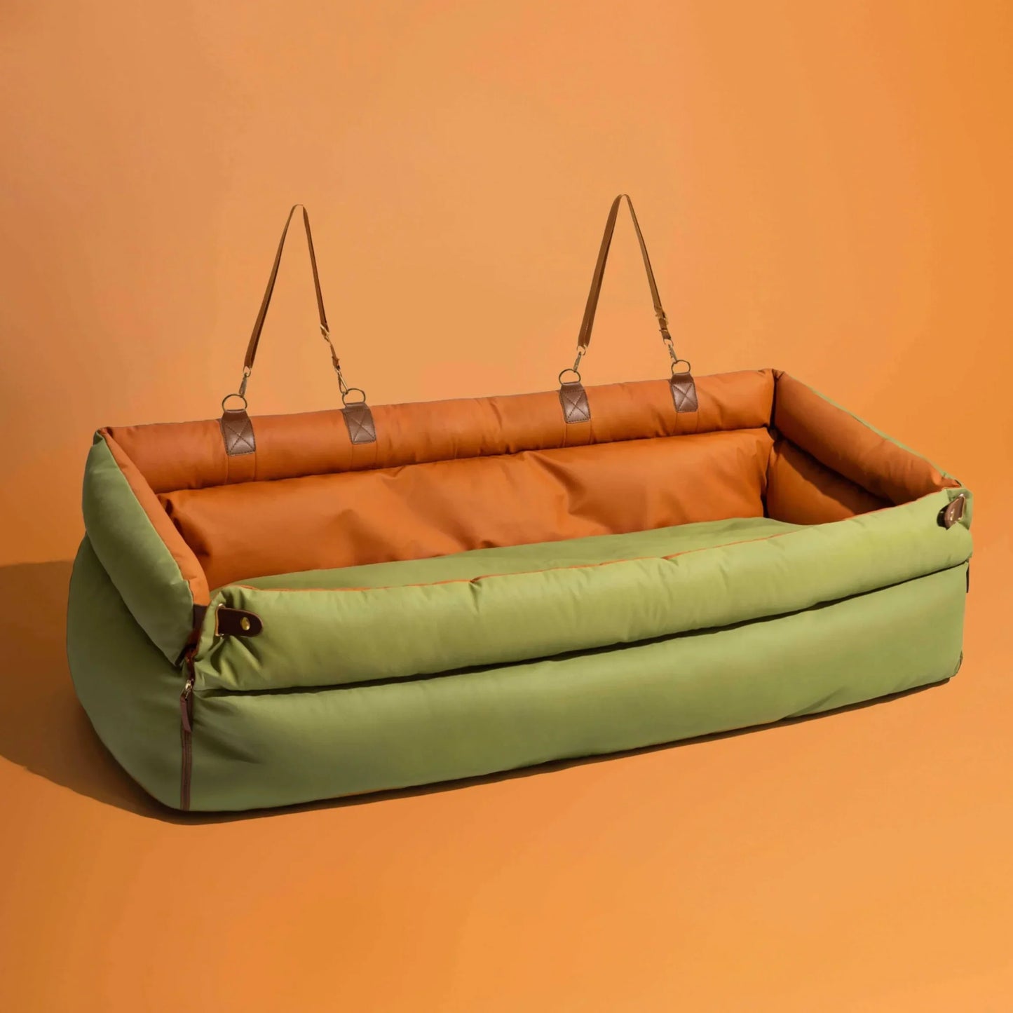 XMSJ Deluxe Artificial Leather Dog Car Seat Bed Waterproof