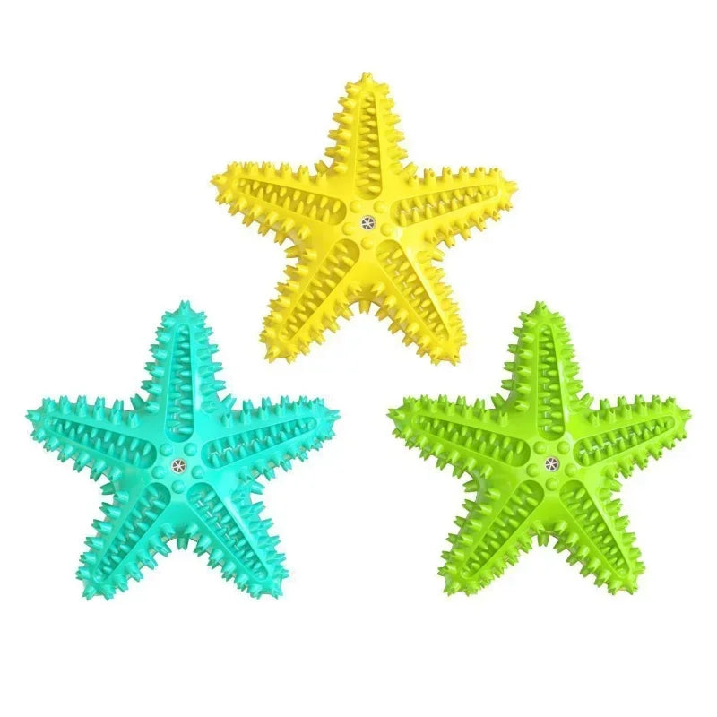 Hign-concerned Vocal Starfish Dog Toy Rubber Ball Chew