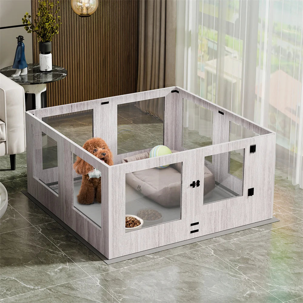 Borwarth Heavy Duty Dog Whelping Box Indoor Tempered Glass
