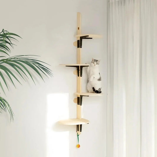 MEWOOFUN Four-Level Wall Mounted Cat Climber Shelves