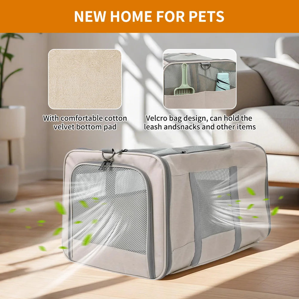 Cat Transport Stroller With Wheels For Travel Animals