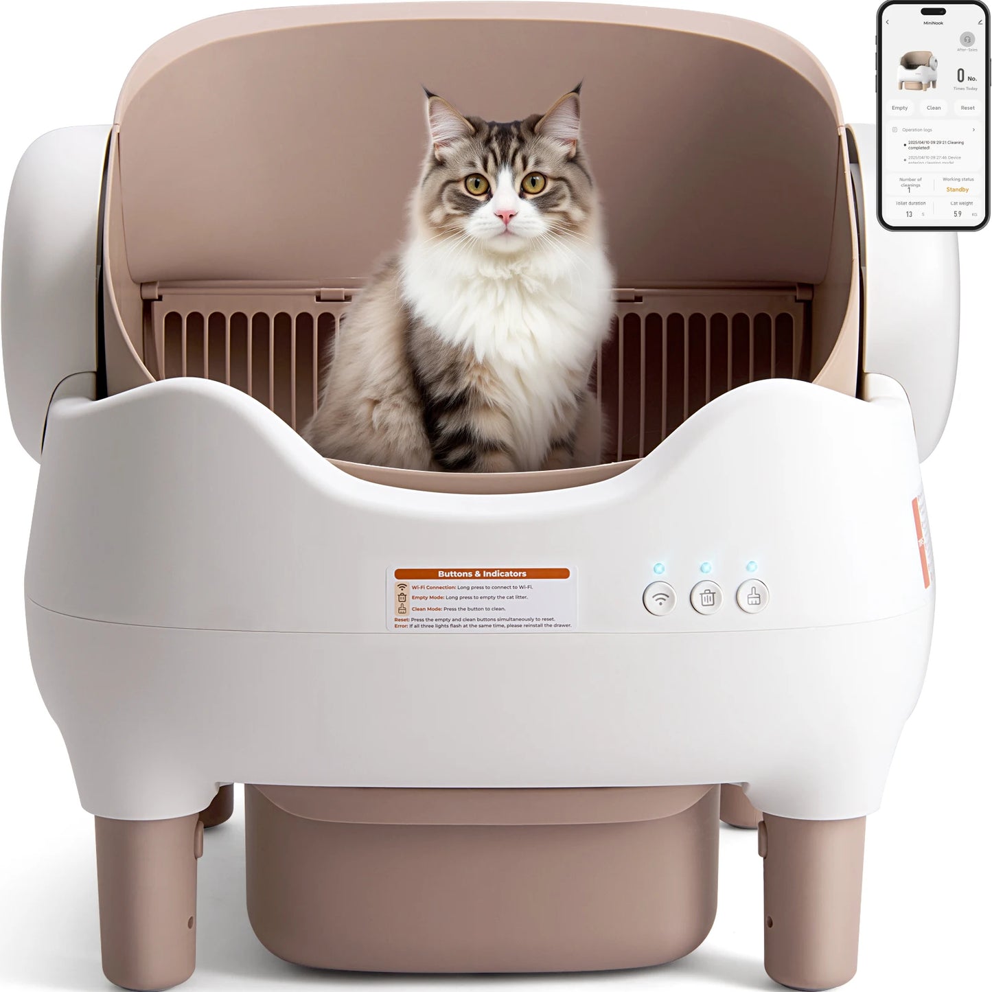 Lunapurr Auto Self Cleaning Litter Box With App Control